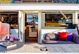 Lagoon Sixty 7 Bow with direct door to Saloon and galley